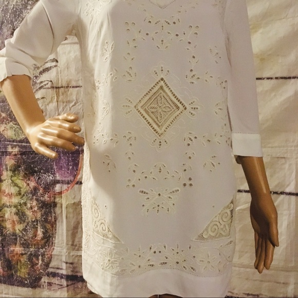 - Beautiful off White Boho Dress S-M - Picture 2 of 7